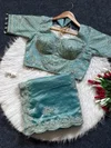 Tew Soft Fandy Satin With Embroidery Work Saree Collections
